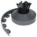 Bordure de jardin en plastique - Séparation de gazon - 10 mètres - 30 piquets de fixation - Flexible - Gris