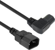 ACT Netsnoer C14 - C15 (haaks links) IEC60320 zwart 2 m AK5354