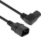ACT Netsnoer C14 - C15 (haaks links) IEC60320 zwart 2 m AK5354