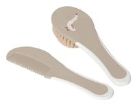ZEWI bébé-jou Brosse à cheveux et peigne Blanc, Beige 2 pièce(s)