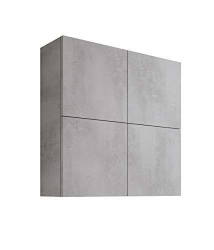 MaMa Store Atena hangkast - grijs beton - 4 deuren - 71x22x71cm