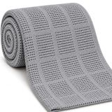 Family Bedding® - 100 procent puur katoen - extra zachte en gezellige cellulaire deken en plaids - kingsize bed - 230 x 260 cm (grijs)