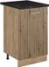 Vicco R-Line meuble de cuisine bas, chêne artisanal/chêne doré, plan de travail anthracite de 50 cm