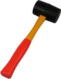 Merkloos / Sans marque Rubberen hamer - fiber steel - 450 gram - campinghamer - haring hamer