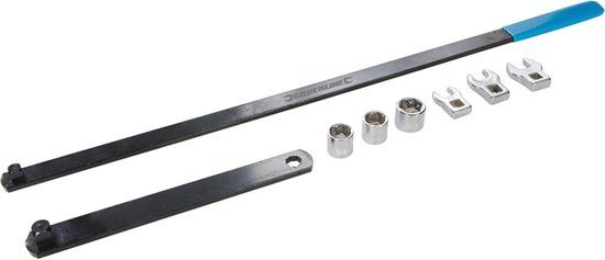 Silverline V-Snaar Sleutel Set - 8 delig - Zwart - Geschikt voor Alfa Romeo 145