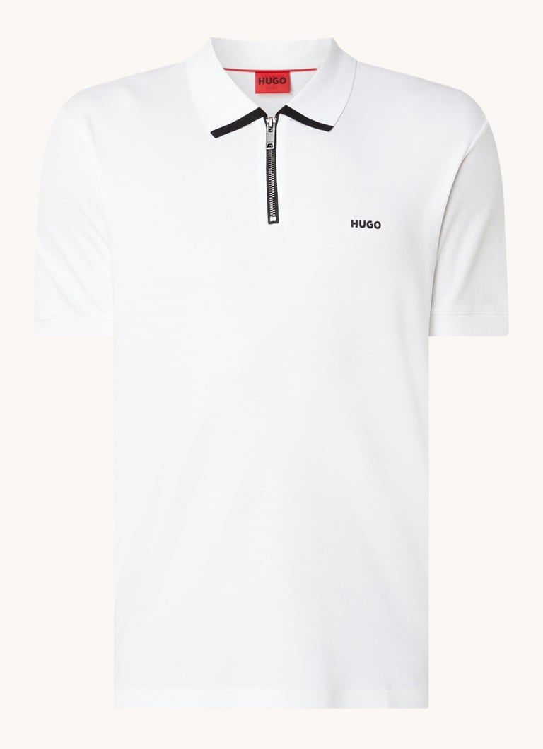 HUGO BOSS Dalomino Regular Fit Polo with Logo and Half Zip