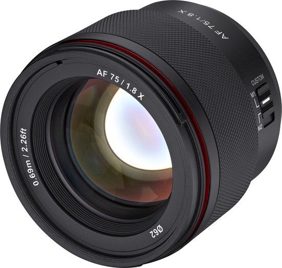 Samyang AF 75mm F1.8 Fuji X (APS-C X-mount) - Opzetlens - Licht Tele-objectief
