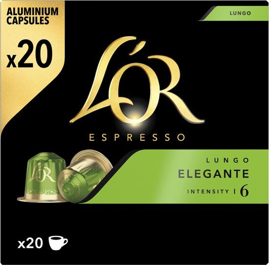 L’OR L'OR Espresso Lungo Elegante Koffiecups