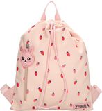 Zebra Trends Buddies Zwemtas - Gymtas - Rugzak - Rugtas - Trekkoord - Kids - Jongens - Meiden - Roze