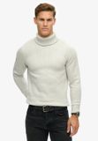 Superdry - Geborstelde coltrui - Heren - Sweaters - XXL - Glacier Grey