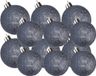 Cosy&Trendy Billiet - Vanlaere Kerstversiering set glitter kerstballen donkerblauw 6 - 8 cm - pakket van 30x stuks