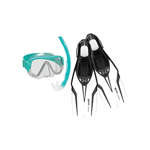 Mares Nateeva Keewee Snorkelset - Masker, Mondstuk en Snorkelvinnen - Wit - M/L - Volwassenen