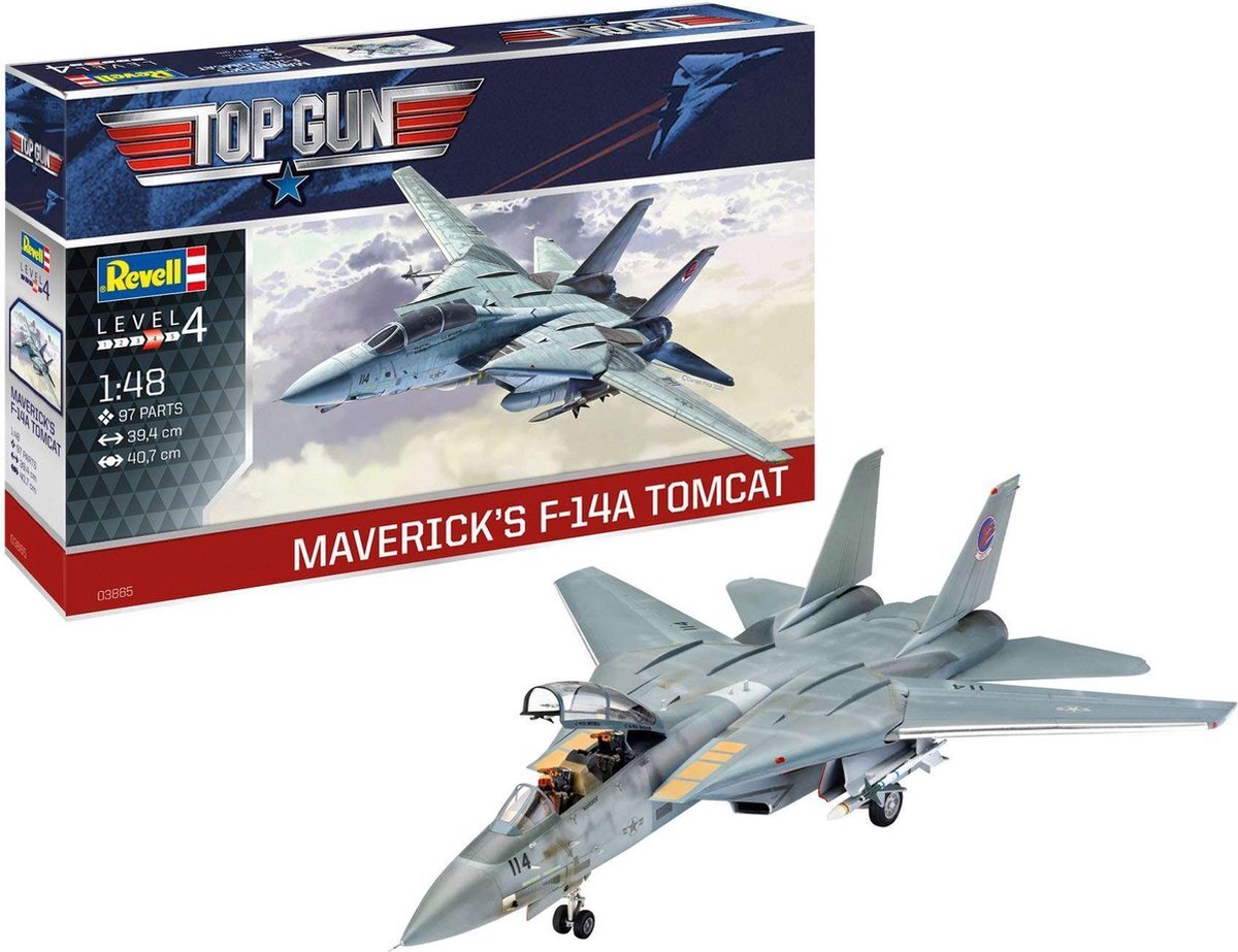 Revell 1:48 03865 Maverick's F-14A Tomcat ‘Top Gun’ Plastic kit