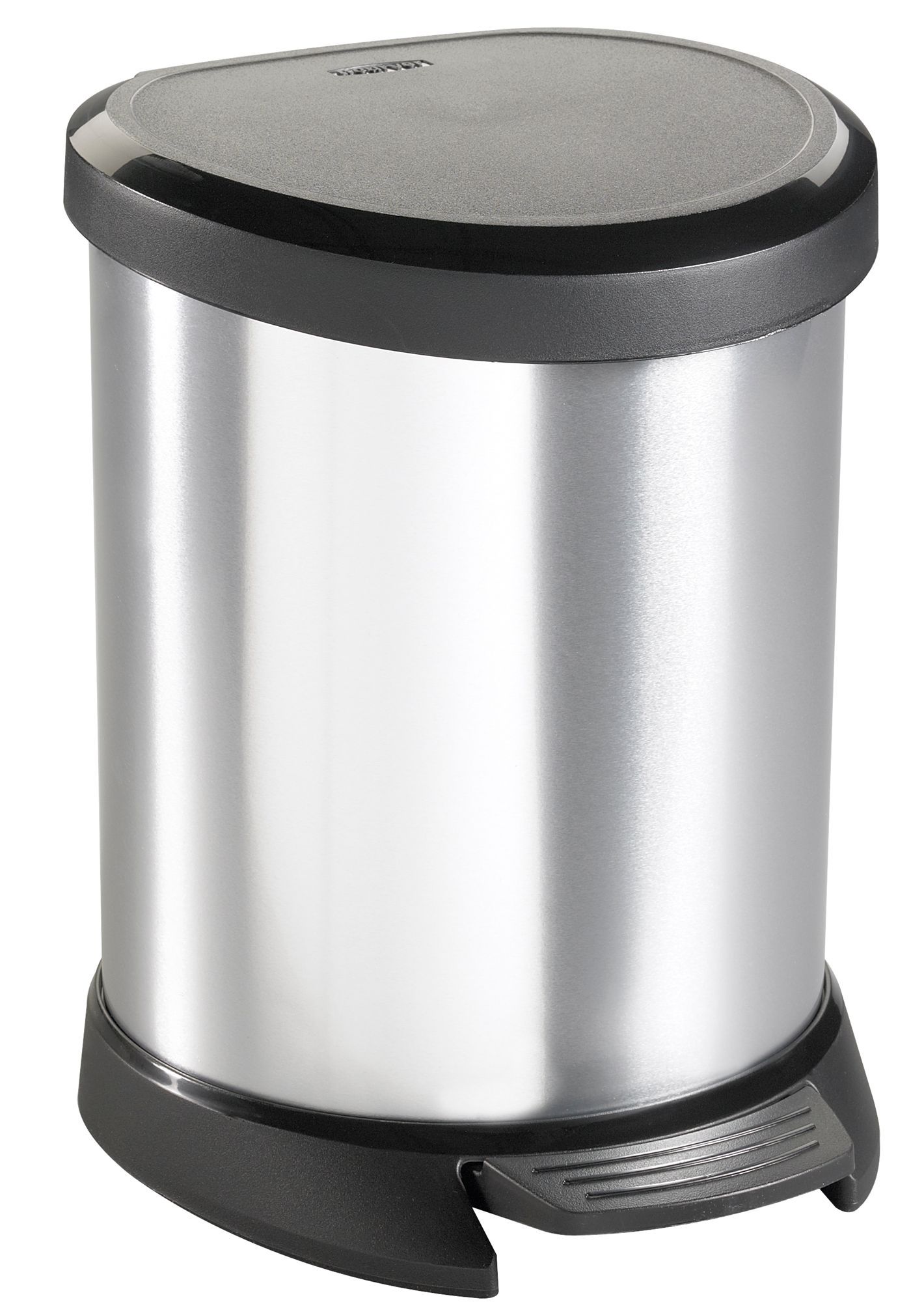 Curver Deco Bins Decobin Pedaalemmer 5 ltr Zilver/Zwart