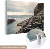 MuchoWow® Glass Painting 150x100 cm - Fingal's Cave - Acrylic Glass Painting - Photo on Glass