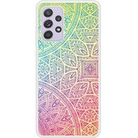 Samsung Galaxy A72 Mandala pastel verstevigd hoesje met sublimatie bedrukking