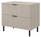 3xE living Meuble sous-vasque 80 cm, cachemire, plan cachemire, pieds noirs