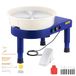 VEVOR Pottenbakkersdraaimachine, 35 cm lang keramisch vormwiel, instelbare snelheid van 60 tot 300 omw/min met pedaalbediening, verstelbare hefpoot, complete accessoires, thuisgebruik