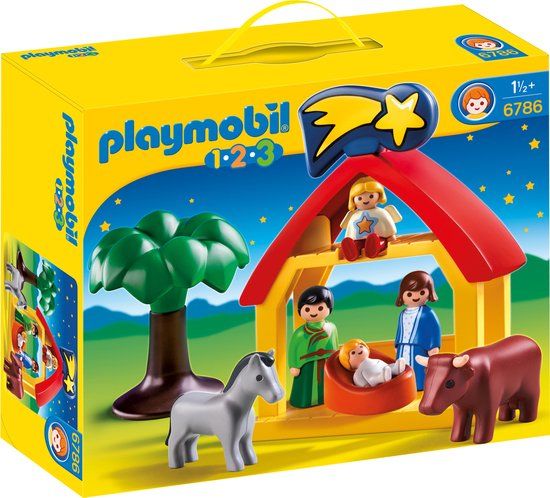 PLAYMOBIL 1.2.3. Kerststal - 6786
