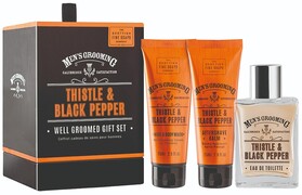 The Scottish Fine Soaps Company Thistle & Black Pepper Well Groomed gift set / heren