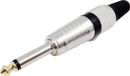 TRU COMPONENTS 1408826 Jackplug 6.35 mm Stekker, droit Nombre de pôles : 2 Mono Argent 1 pièce(s)