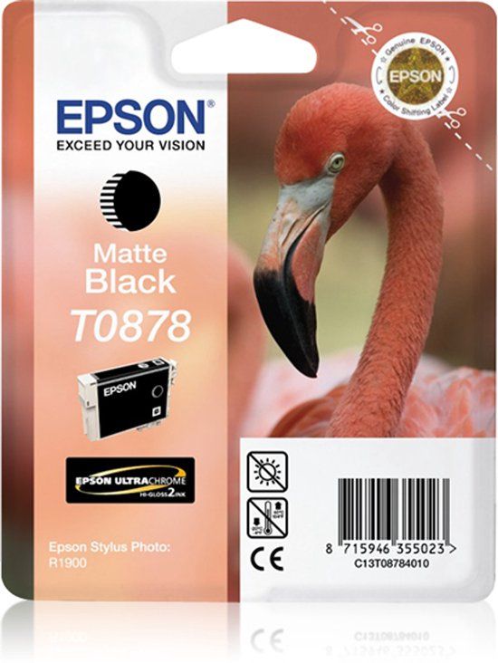 Epson T0878 Matte Black Ink Cartridge for Stylus Photo R1900