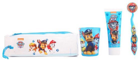 Cartoon Paw Patrol toilettasje met tandenset 4 pz