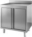 Combisteel Table de travail - Portes battantes Bord 80cm de large - Inox - 7452.3070 - Horeca & Professionnel