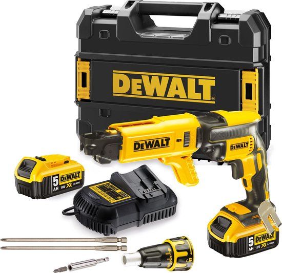 DeWALT DCF620P2K 18V Accu Gips Schroefmachine Set (2x 5.0Ah) | TSTAK | Koolborstelloos