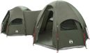 vidaXL Tente familiale avec housse de pluie imperméable 14 personnes Vert armée