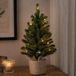 Merkloos / Sans marque Shoppartners Bv Kunstboom groen - H60 cm - met LED verlichting - in jute pot - 60 takken - Timer