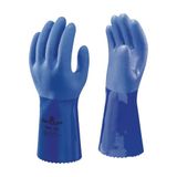 SHOWA 660, Gant de protection chimique, revêtement PVC triple couche à finition rugueuse pour une adhérence supérieure et doublure respirante, 60 gants