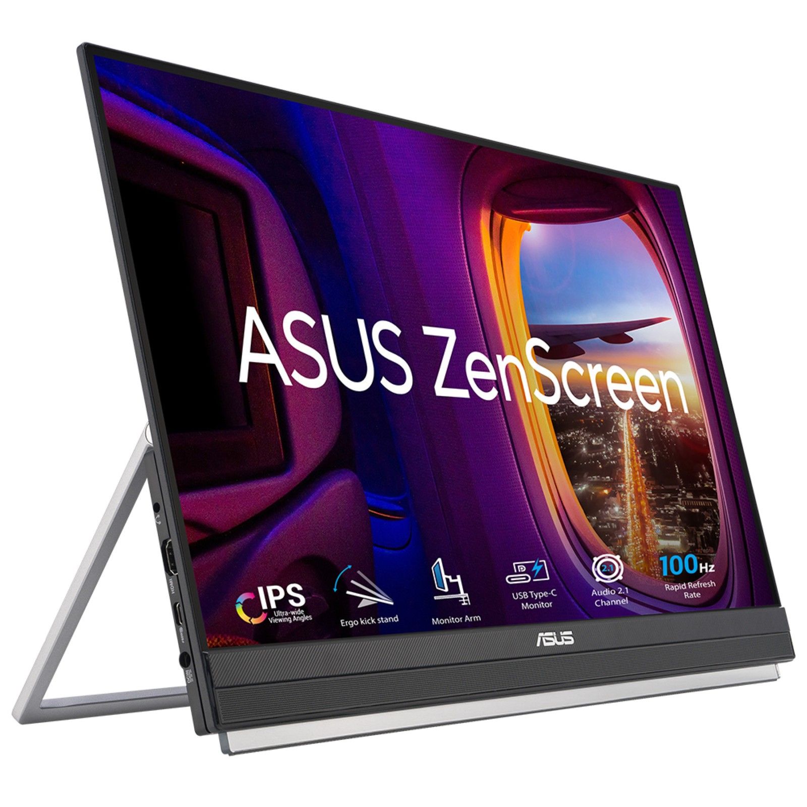 ASUS ZenScreen MB229CF 21.5" Full HD IPS Monitor - 100Hz, USB-C, HDMI, Adjustable