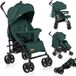 Bol Poussette pliable, construction ultralégère 7kg, pour enfants jusqu'à 15 kg, réglage du dossier, poignée réglable, harnais de sécurité à 5 points, système de pliage rapide, roues suspendues (Vert)