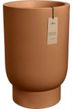 Elho Amber Grail High 40 - Grand pot de fleurs pour intérieur et extérieur - 100% plastique recyclé - Ø 38 x H 58 cm - Caramel