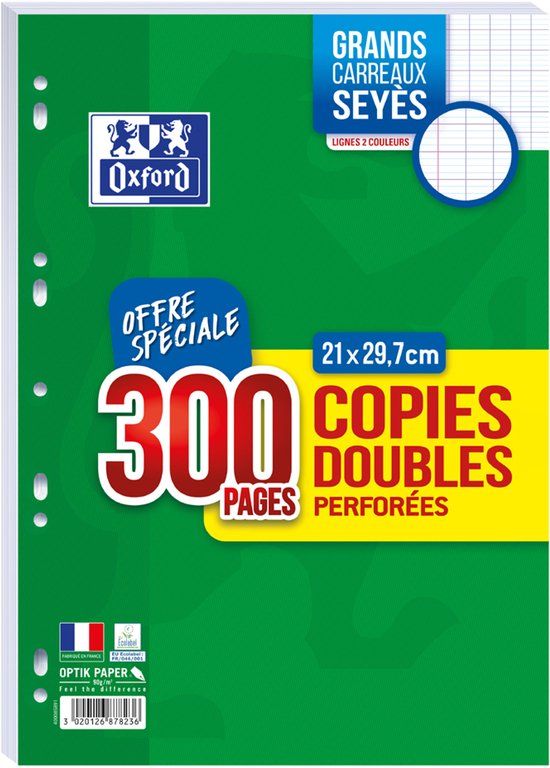 Oxford Lijngezet Schrijfschrift, A4, 300 Pagina's, 80 g
