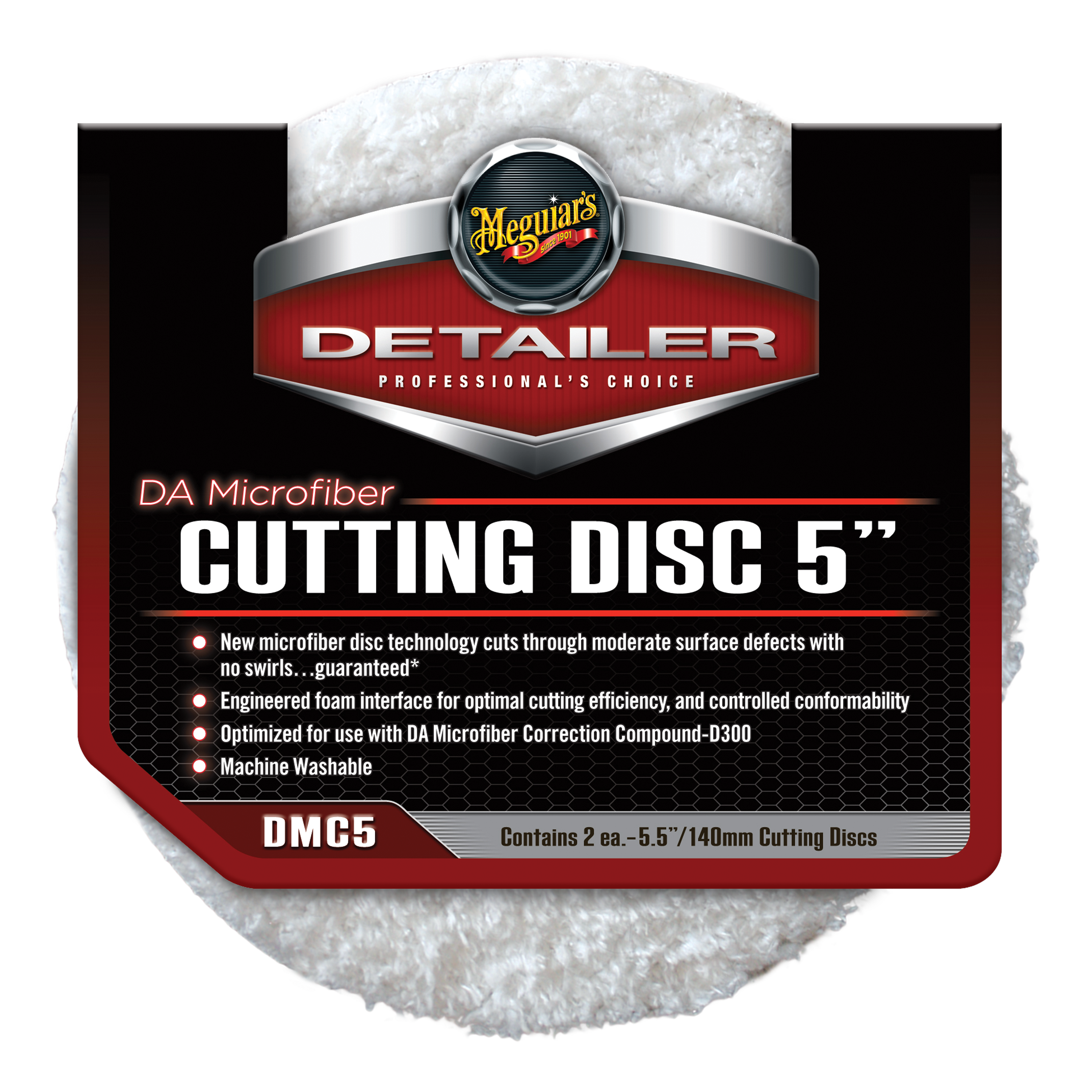 Meguiar's Professional DMC5 - Autopolijstmachineaccessoires - wit - 140 mm - 2 stuks