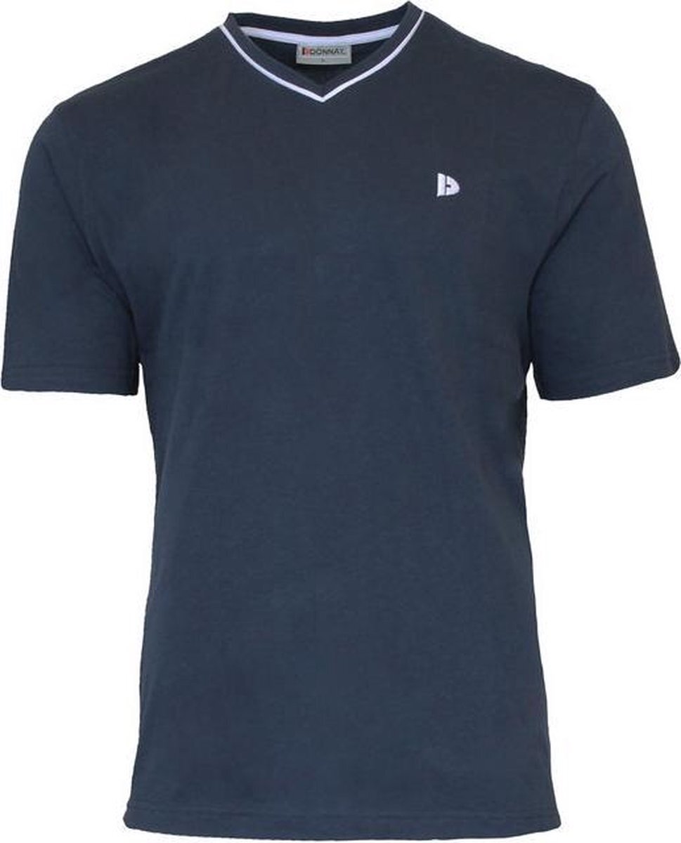 Donnay T-shirt - Sportshirt - V- Hals shirt - Heren - Maat S - Donker blauw