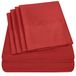 Kingsize lakens - 6-delig 1500 Supreme Collection fijn geborsteld microvezel diepe zak kingsize lakenset beddengoed - 2 extra kussenslopen, extra voordelig, King, Samba rood