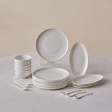 Karaca Forever Fika - New Bone Ontbijtset 22-delig - 6 Personen - Borden, Jampotten, Lepels en Schalen