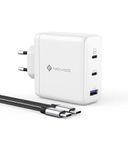 NOVOO GaN III snellader, 120 W, universele oplader PPS, 3 poorten, compact