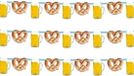 Merkloos / Sans marque Folat Bv 3x Oktoberfest slingers bier en krakelingen - Oktoberfest/Bierfeest decoratie