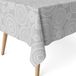 ECOMMERC3 Vlekafstotend tafelkleed voor rechthoekige tafel, afmeting 100 x 140 cm, vuilafstotend tafelkleed, extra zacht en waterdicht, grijs