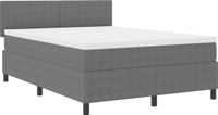 vidaXL Boxspring bed Lichtgrijs en wit 140 x 200 cm Corduroy stof