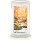 Kringle Candle Grote Amberwood & Moss Geurkaars - 110 uur brandtijd