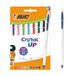 BIC Cristal Up Set - 8 Kleurrijke Ballpoint Pennen, Dikke Punt (1.2mm)