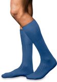 FALKE No. 13 Finest Piuma Cotton kniekousen heren blauw - maat 41-42