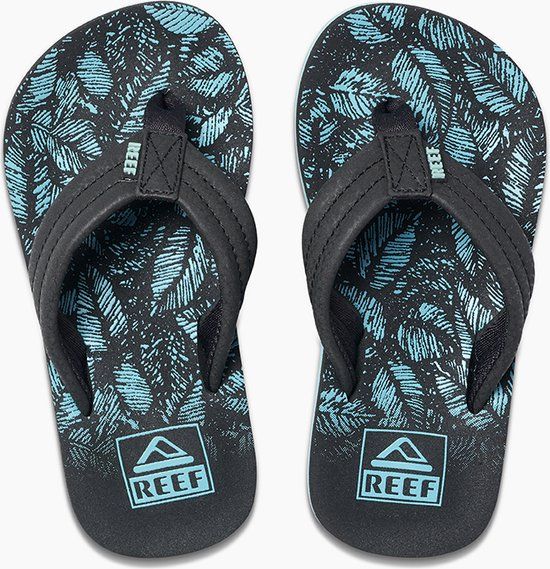 Reef Kids Ahi Aquifer Palm Teenslippers Jongens - Blauw Maat 32
