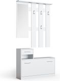 Vicco Billy Garderobe – 25 x 191 cm Wit