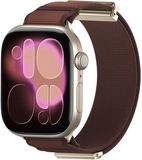 By Qubix Qubix Magnetisch Nylon Bandje Terracotta Geschikt voor Apple Watch 44mm/45mm/46mm/49mm